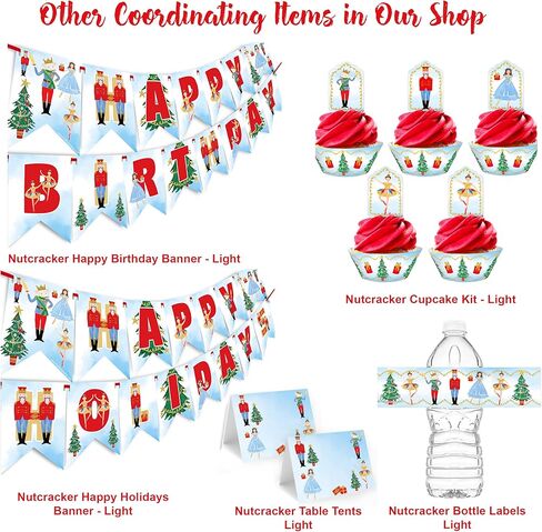 Nutcracker Happy Birthday Banner - Nutcracker Party Supplies - Nutcracker Party Decorations - Christmas Birthday Party - Ballet Party - HB Pink in Saudi Arabia