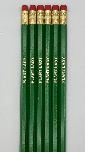 Plant Lady Pencils, Plant Lover Gift Set, Novelty Pencils, 6-Pack in Saudi Arabia