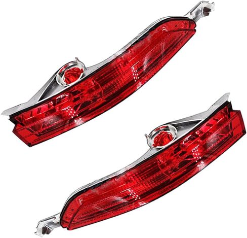 Riloer Car Rear Bumper Reflector Light Cover, Red Brake Lamp Reflective Strip without Bulb, Compatible with VW Touareg 2011-2015, 2 pcs (Long Style, Outside) in Saudi Arabia