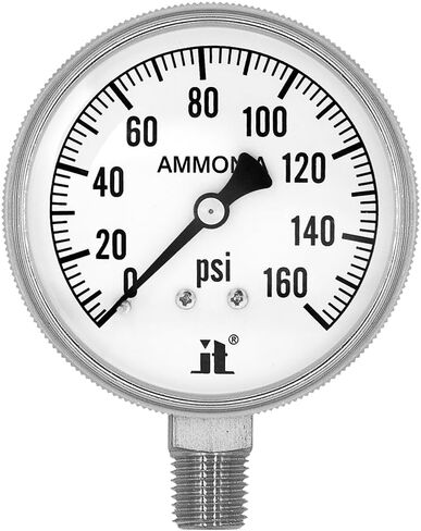 Zenport APG60 Zen-Tek Ammonia Gas Pressure Gauge, 60 PSI, Box of 10 in Saudi Arabia
