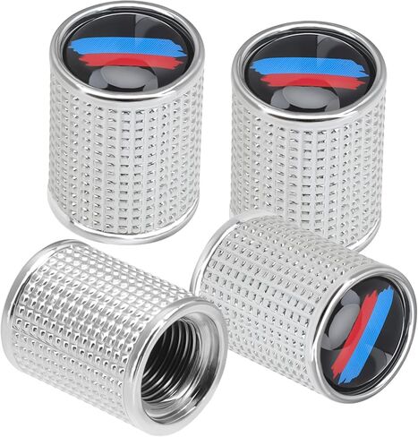 Car Tire Valve Caps for BMW All Models, 4Pcs Universal Metal Valve Stem Caps Auto Wheel Center Air Valve Covers for Car SUV Truck Motorcycle Bicycle (Black) in Kuwait