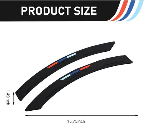 2 PCS Car Wheel Arch Protectors, Silicone Auto Wheel Tire Eyebrow Strips, Self-Adhesive Fender Flare Arch Lip Trim Strips Protector, Fender Flare Decoration Sticker for Most Cars (Black) in Saudi Arabia