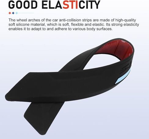 2 PCS Car Wheel Arch Protectors, Silicone Auto Wheel Tire Eyebrow Strips, Self-Adhesive Fender Flare Arch Lip Trim Strips Protector, Fender Flare Decoration Sticker for Most Cars (Black) in Saudi Arabia