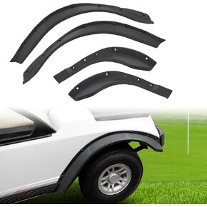 Golf Cart Fender Flares - Front Rear Mud Flaps Kit with Hardware for Club Car DS 1993+,Durable Mud Guards Accessories for Unmodified Golf Carts Only,4PCS in Kuwait