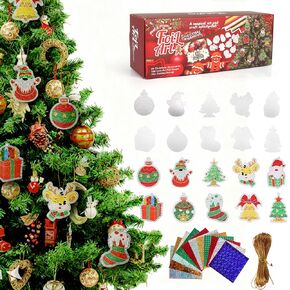 زينة شجرة عيد الميلاد DIY، نشاط حرفي فني من الرقائق المعدنية، مجموعات حرفية للعطلات الاحتفالية، نشاط إبداعي لتزيين كرات عيد الميلاد DIY، هدايا للفتيات والفتيان من سن 4 إلى 14 عامًا وما فوق in Kuwait