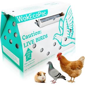 12 Pack Single Live Bird Shipping Boxes, Live Chicken Shipping Boxes, Poultry Shipping Boxes has Ventilation Openings, Cardboard Pet Carrier for Chicken, Bird, Duck, Pigeons, Canaries 17.7x7.8x11.8 in in Saudi Arabia