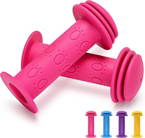 Bike Handle Grips - Non-Slip Rubber Bicycle Handlebar Grips for Kids Girls Boys Bikes, Mountain Bikes, Road Bikes, Beach Cruiser Bikes, Scooters (Purple) in Saudi Arabia