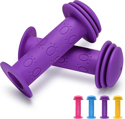 Bike Handle Grips - Non-Slip Rubber Bicycle Handlebar Grips for Kids Girls Boys Bikes, Mountain Bikes, Road Bikes, Beach Cruiser Bikes, Scooters (Purple) in Saudi Arabia