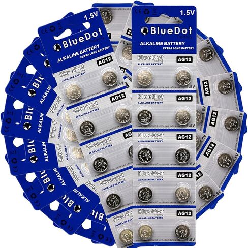 BlueDot Trading AG12 LR43 SR43 260 386 1.5V Alkaline Coin Cell Battery for Watch, Hearing Aid, Calculator, Flashlights, Keyless entry, Blister Pack - 30 Count in Kuwait