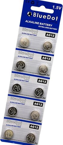 BlueDot Trading AG12 LR43 SR43 260 386 1.5V Alkaline Coin Cell Battery for Watch, Hearing Aid, Calculator, Flashlights, Keyless entry, Blister Pack - 30 Count in Kuwait