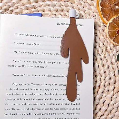 Bookmark 2 Pcs Coffee Spill Design for Book Lovers and Coffee Enthusiasts, PU Leather in Saudi Arabia