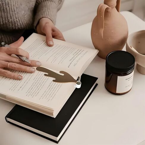 Bookmark 2 Pcs Coffee Spill Design for Book Lovers and Coffee Enthusiasts, PU Leather in Saudi Arabia