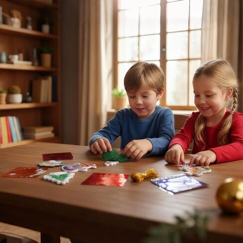 زينة شجرة عيد الميلاد DIY، نشاط حرفي فني من الرقائق المعدنية، مجموعات حرفية للعطلات الاحتفالية، نشاط إبداعي لتزيين كرات عيد الميلاد DIY، هدايا للفتيات والفتيان من سن 4 إلى 14 عامًا وما فوق in Kuwait