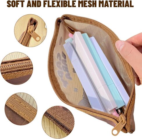 1Pcs Adorable Capybara Pencil Case with Cute Accessories, Kawaii Pen Pouch Capybara Transparent Pencil Case, Large Capacity Pen Storage Bag (Random Style, 20x10.5cm) in Saudi Arabia