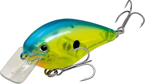 Strike King (HCKVDS1.5-561) KVD Square Bill 1.5 Fishing Lure, 561 - Chartreuse/Powder with Blue Back, 3/8 oz, Unique Action in Saudi Arabia