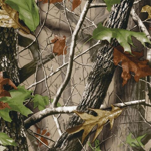 Queenbox 5x32.8ft Camo Vinyl Wrap, Woodland Nature Maple Camouflage Self-Adhesive Car Sticker Decal Film Air Release Roll, 6 in Saudi Arabia