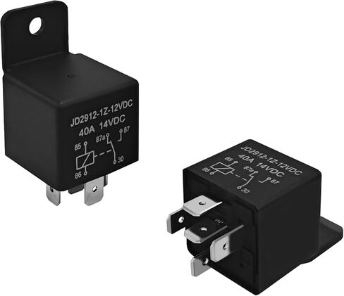 5 Pin Relay 12V 40A JD2912-1H-12VDC Auto Relay for Cooling Radiator Fan Headlight Switches and Starters, 2PCS Spst Universal Multi Purpose Standard Car Relays for Car Truck Motorcycle Boat(5-Pin) in Saudi Arabia