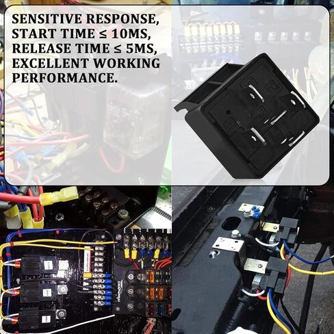 5 Pin Relay 12V 40A JD2912-1H-12VDC Auto Relay for Cooling Radiator Fan Headlight Switches and Starters, 2PCS Spst Universal Multi Purpose Standard Car Relays for Car Truck Motorcycle Boat(5-Pin) in Saudi Arabia