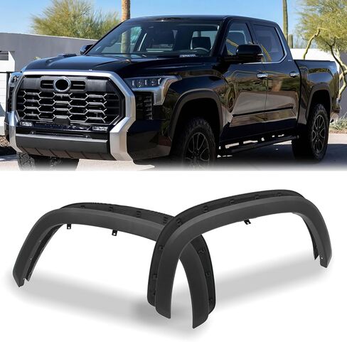FREEMOTOR802 Compatible with 2022-2025 Toyota Tundra All Models Fender Flares, OE Style 4PCS Textured Black PP Injection Truck Side Wheel Cover Protector Bodykits Replacement in Saudi Arabia