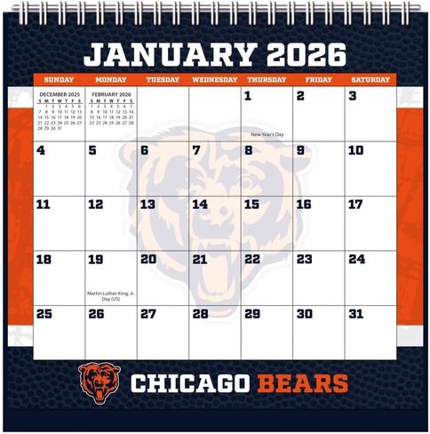 Chicago Bears 2026 Easel Desk Calendar in Saudi Arabia
