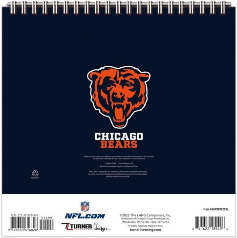Chicago Bears 2026 Easel Desk Calendar in Saudi Arabia
