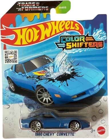 Hot Wheels Color Shifter 1980 Chevy Corvette Transformers for 3 Years & Above (Blue) in Saudi Arabia