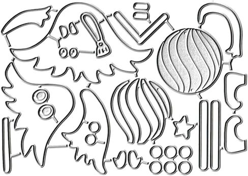 Christmas Tree Ball Frame Metal Die Cuts Dies Stencil, Christmas Cutting Dies Cut Stencils DIY Scrapbooking Cards Photo Album Craft Decorative Embossing Paper Dies for Album Card Scrapbooking Making in Saudi Arabia