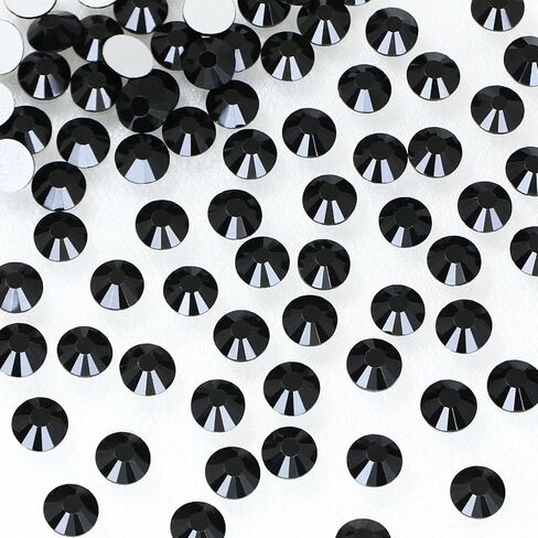 DONGZHOU 288 قطعة من أحجار الراين المسطحة، أحجار كريمة مستديرة من الزجاج الكريستالي لفن الأظافر DIY الحرف اليدوية لتزيين الأحذية، ضوء غير ثابت Siam SS30 (5.80-6.00 مم) in Kuwait