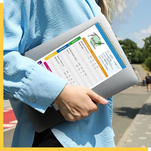Gethelud Food Journal Diary, 52 Sheets Spiral Bound Meal Planner Healthy Eating Tracker-Protein, Calories, Carbs, Fat, Water Tracker, Food Log for Weight Loss & Fitness, Daily Nutrition Diary in Saudi Arabia