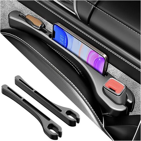 2PCS Car Seat Gap Filler Organizer for Toyota RAV4 2015-2021 2022 2023 2024, Multi Purpose No Drop Seat Guard Avoid Items Droping Car Accessories Interior,Bla-ck in Saudi Arabia