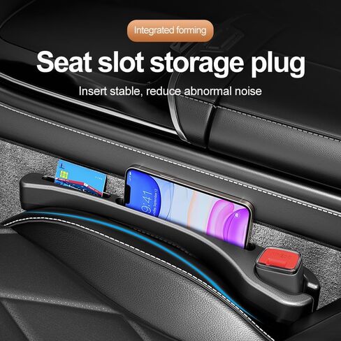 2PCS Car Seat Gap Filler Organizer for Toyota RAV4 2015-2021 2022 2023 2024, Multi Purpose No Drop Seat Guard Avoid Items Droping Car Accessories Interior,Bla-ck in Saudi Arabia