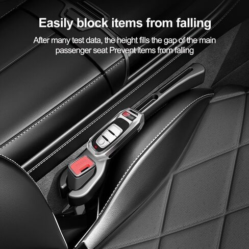 2PCS Car Seat Gap Filler Organizer for Toyota RAV4 2015-2021 2022 2023 2024, Multi Purpose No Drop Seat Guard Avoid Items Droping Car Accessories Interior,Bla-ck in Saudi Arabia