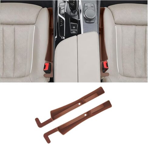 2PCS Car Seat Gap Filler, Vehicle Storage Plug Blocker Organizer Between Seat and Console, Gap Stopper for Filling Phone Keys Wallet, Universal Automotive Accessories (Black) in Saudi Arabia