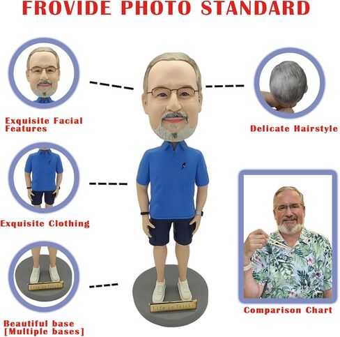Handmade Custom Bobbleheads,Previewable and Modifiable,Figures Full Personalized,Polymer Clay,Gifts for Any Occasion，Unique Birthday Gifts in Saudi Arabia