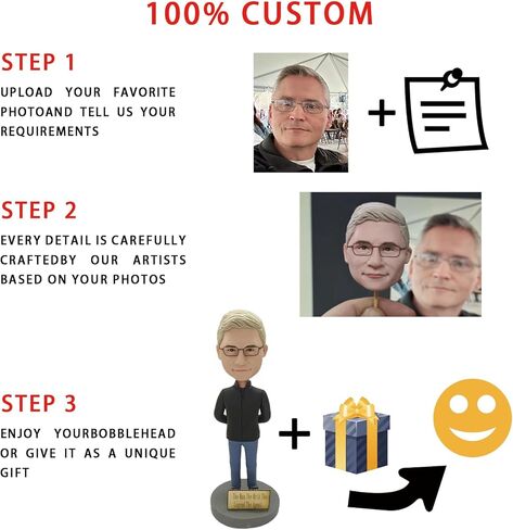 Handmade Custom Bobbleheads,Previewable and Modifiable,Figures Full Personalized,Polymer Clay,Gifts for Any Occasion，Unique Birthday Gifts in Saudi Arabia