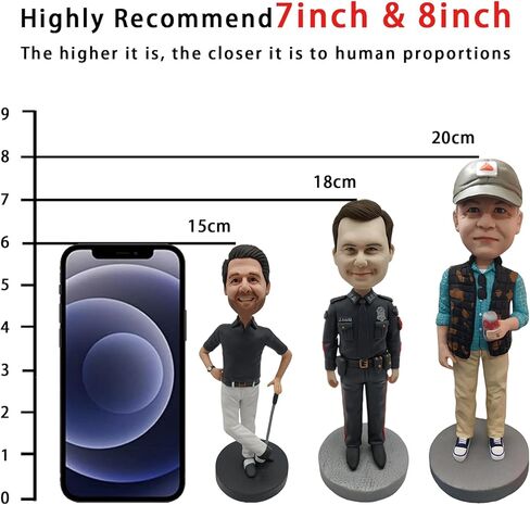 Handmade Custom Bobbleheads,Previewable and Modifiable,Figures Full Personalized,Polymer Clay,Gifts for Any Occasion，Unique Birthday Gifts in Saudi Arabia