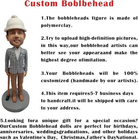 Handmade Custom Bobbleheads,Previewable and Modifiable,Figures Full Personalized,Polymer Clay,Gifts for Any Occasion，Unique Birthday Gifts in Saudi Arabia