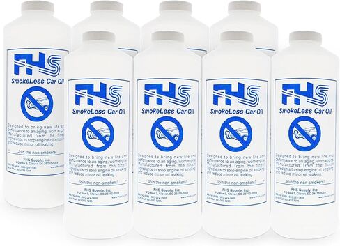 FHS Smokeless Motor Oil (Heavy) (8 Qts) – High-Performance Engine Oil w/Proprietary Synthetic Oil Blend – Car Oil Stays Cleaner, Reduces Emissions, Extending Mileage - Diesel & Turbo No-Smoke Oil in Saudi Arabia
