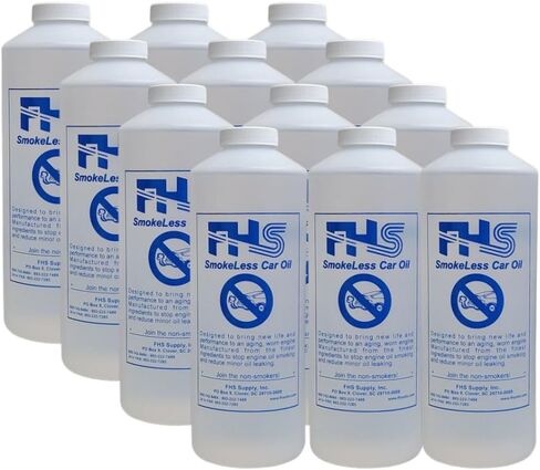 FHS Smokeless Motor Oil (Heavy) (8 Qts) – High-Performance Engine Oil w/Proprietary Synthetic Oil Blend – Car Oil Stays Cleaner, Reduces Emissions, Extending Mileage - Diesel & Turbo No-Smoke Oil in Saudi Arabia