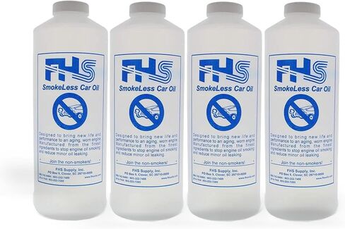 FHS Smokeless Motor Oil (Heavy) (8 Qts) – High-Performance Engine Oil w/Proprietary Synthetic Oil Blend – Car Oil Stays Cleaner, Reduces Emissions, Extending Mileage - Diesel & Turbo No-Smoke Oil in Saudi Arabia