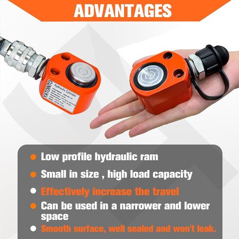 Porta Power Kit, 20 Ton Low Profile Hydraulic Jack with Manual Hydraulic Hand Pump Multi Section Jack, Kit of Porta Power，Mini Hydraulic Lifting Cylinders, Manual Low Profile Jack in Saudi Arabia