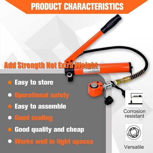 Porta Power Kit, 20 Ton Low Profile Hydraulic Jack with Manual Hydraulic Hand Pump Multi Section Jack, Kit of Porta Power，Mini Hydraulic Lifting Cylinders, Manual Low Profile Jack in Saudi Arabia