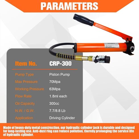 Porta Power Kit, 20 Ton Low Profile Hydraulic Jack with Manual Hydraulic Hand Pump Multi Section Jack, Kit of Porta Power，Mini Hydraulic Lifting Cylinders, Manual Low Profile Jack in Saudi Arabia