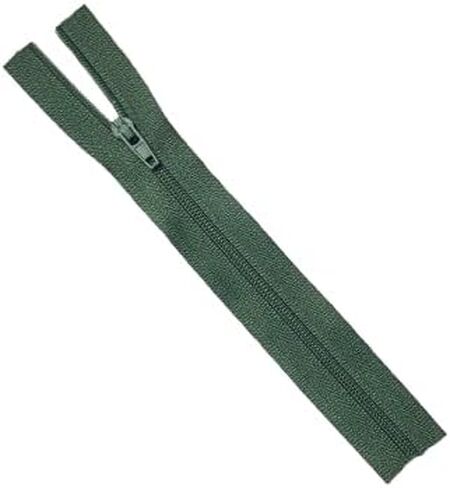 Nylon Invisible Zipper for Sewing Projects, Multiple Colors, 7-18 Inch Length, #3 Size, Crafts and Tailoring (Forest Green, 12 Inch) in Saudi Arabia