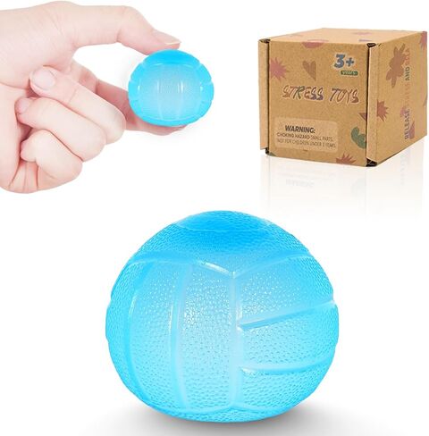 Fidget Toys Stress Balls for Kids & Adults - Squishy Ball Squeeze Toys, Stretchy Squeeze Stress Relief Squishy Ball for Anxiety/Therapy/Classroom, Squishy Toys Sensory Toys(Blue Basketball) in Saudi Arabia
