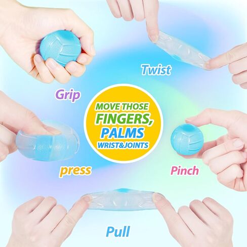 Fidget Toys Stress Balls for Kids & Adults - Squishy Ball Squeeze Toys, Stretchy Squeeze Stress Relief Squishy Ball for Anxiety/Therapy/Classroom, Squishy Toys Sensory Toys(Blue Basketball) in Saudi Arabia