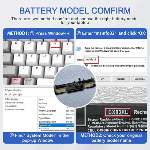 TA03XL 854108-850 Laptop Battery for Hp EliteBook 745 755 840 850 848 G3 G4 Series Hp ZBook 14U 15U G3 G4 Notebook HSTNN-IB7L 854047-1C1 996QA101H HSTNN-172C-4 HSTNN-175C-5 11.55V in Kuwait