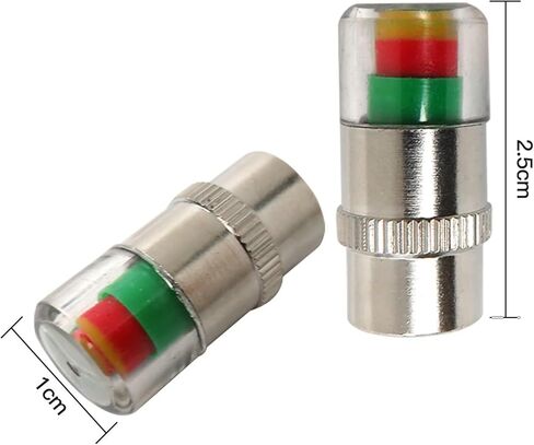 8 Pack 30PSI 2.0 Bar Car Auto Tire Pressure Monitor Gage Alert Sensor Indicator Valve Caps Wheel Tire Valve Tyre Stem Air Cap Cover Accessory in Saudi Arabia