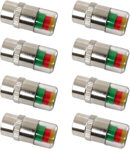 8 Pack 30PSI 2.0 Bar Car Auto Tire Pressure Monitor Gage Alert Sensor Indicator Valve Caps Wheel Tire Valve Tyre Stem Air Cap Cover Accessory in Saudi Arabia