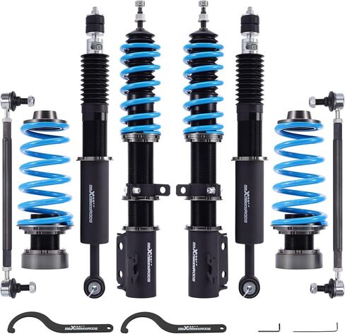 maXpeedingrods Coilover for Toyota Yaris 2007-2011, for Toyota Scion XD 2008-2010, 24 Levels Damper Adjustable Coilovers Suspension Kit Strut, Height Adjustable T6 Upgraded Lowering Kits Blue in Saudi Arabia